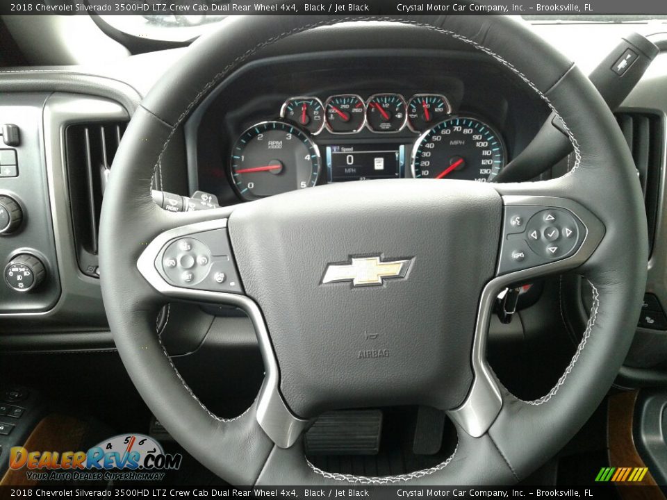 2018 Chevrolet Silverado 3500HD LTZ Crew Cab Dual Rear Wheel 4x4 Steering Wheel Photo #14