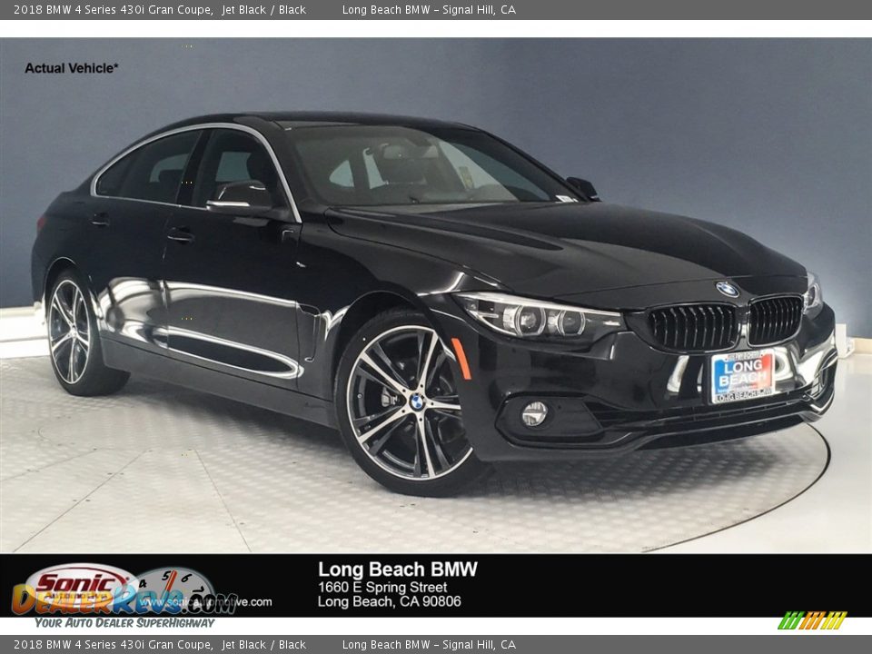 2018 BMW 4 Series 430i Gran Coupe Jet Black / Black Photo #1