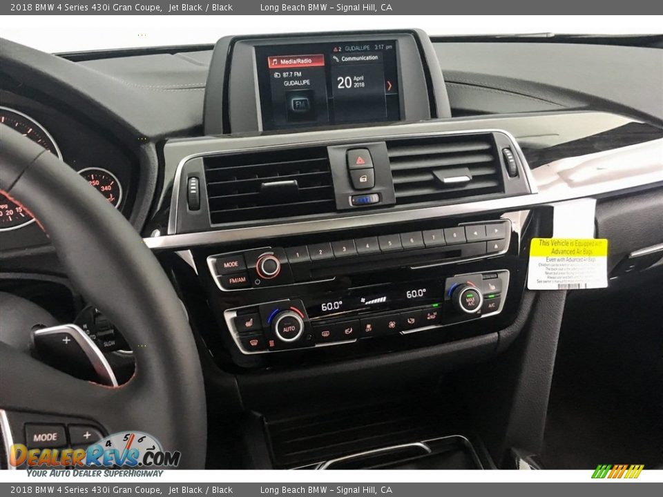 2018 BMW 4 Series 430i Gran Coupe Jet Black / Black Photo #6