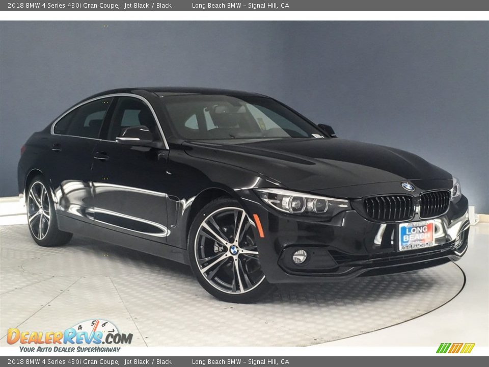 2018 BMW 4 Series 430i Gran Coupe Jet Black / Black Photo #12
