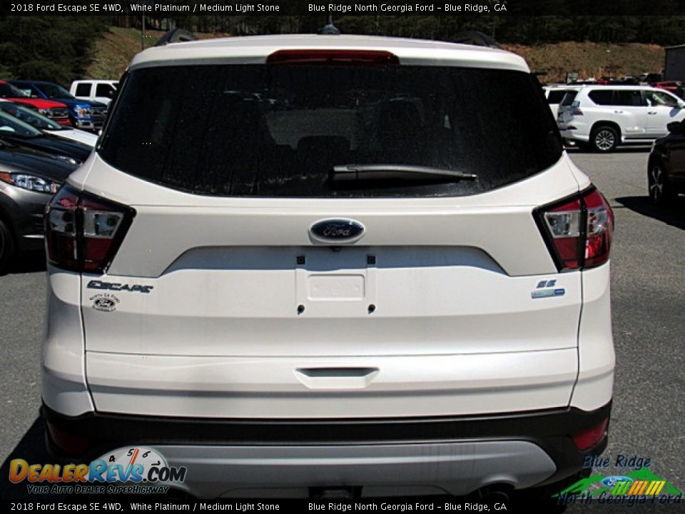 2018 Ford Escape SE 4WD White Platinum / Medium Light Stone Photo #4