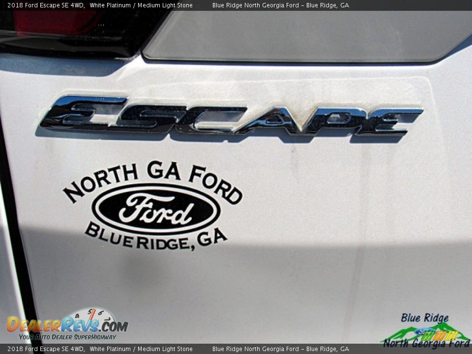 2018 Ford Escape SE 4WD White Platinum / Medium Light Stone Photo #33