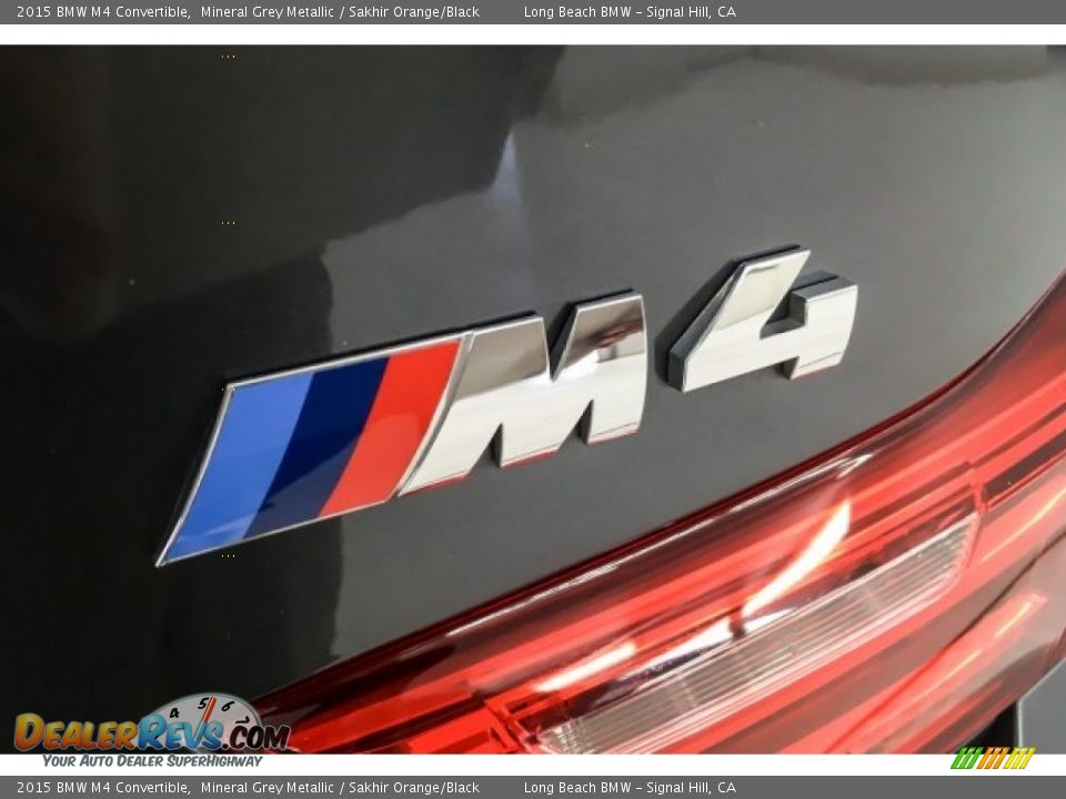 2015 BMW M4 Convertible Mineral Grey Metallic / Sakhir Orange/Black Photo #6