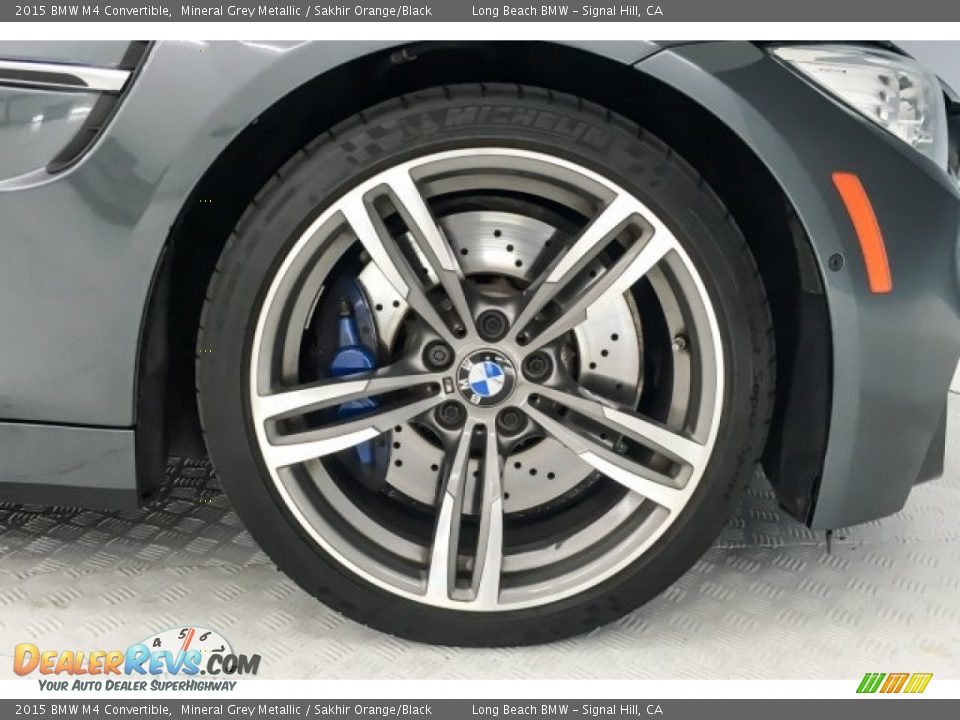 2015 BMW M4 Convertible Mineral Grey Metallic / Sakhir Orange/Black Photo #7