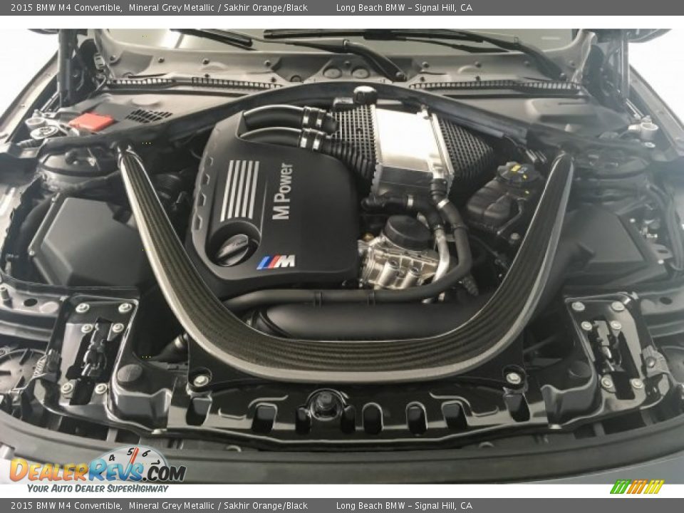 2015 BMW M4 Convertible Mineral Grey Metallic / Sakhir Orange/Black Photo #8