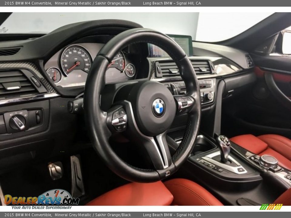 2015 BMW M4 Convertible Mineral Grey Metallic / Sakhir Orange/Black Photo #19