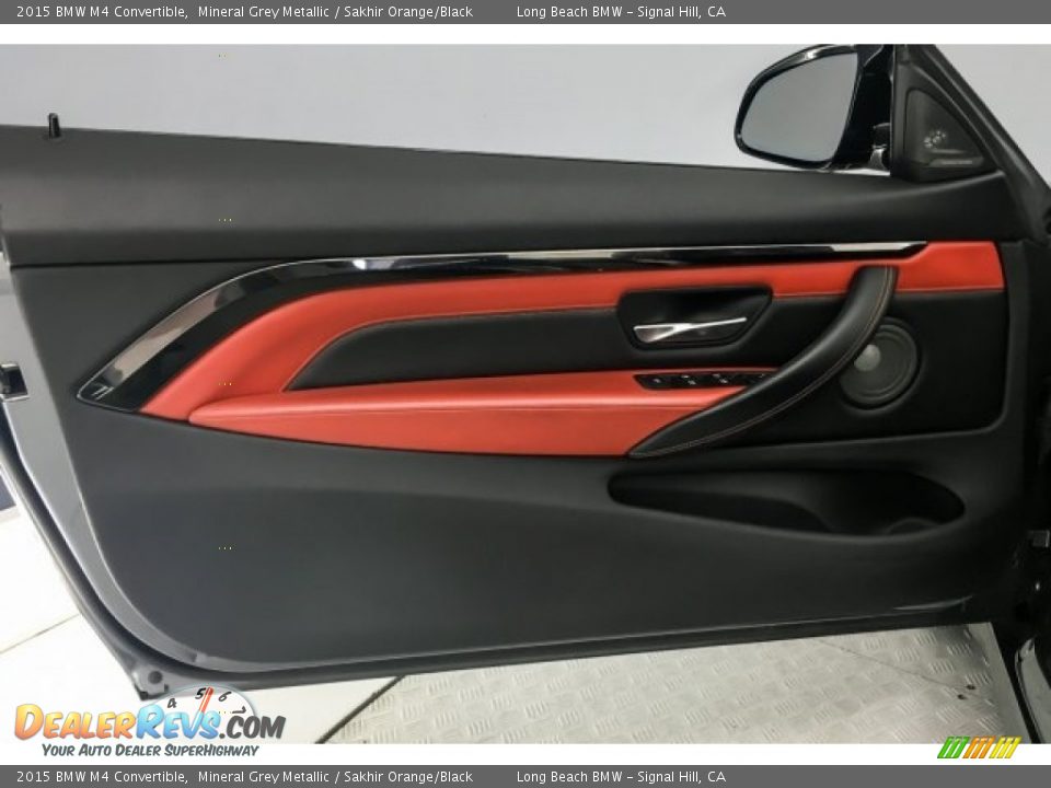2015 BMW M4 Convertible Mineral Grey Metallic / Sakhir Orange/Black Photo #22