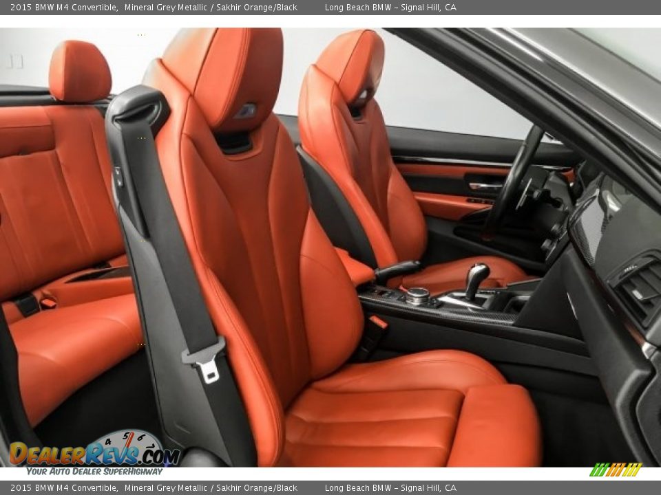 2015 BMW M4 Convertible Mineral Grey Metallic / Sakhir Orange/Black Photo #33