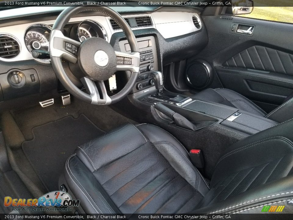 2013 Ford Mustang V6 Premium Convertible Black / Charcoal Black Photo #3