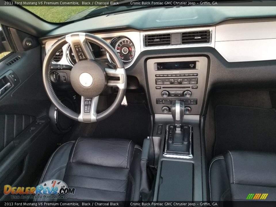 2013 Ford Mustang V6 Premium Convertible Black / Charcoal Black Photo #6