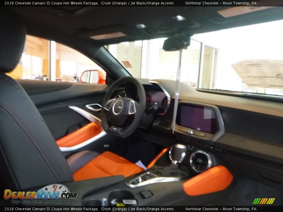 2018 Chevrolet Camaro SS Coupe Hot Wheels Package Crush (Orange) / Jet Black/Orange Accents Photo #10