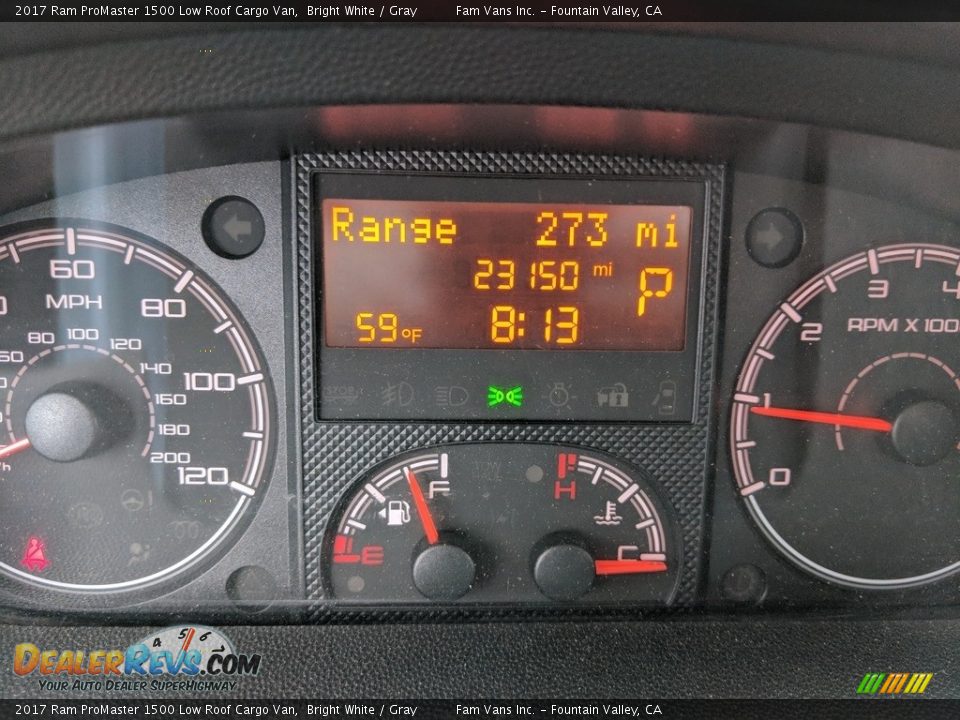 2017 Ram ProMaster 1500 Low Roof Cargo Van Bright White / Gray Photo #12