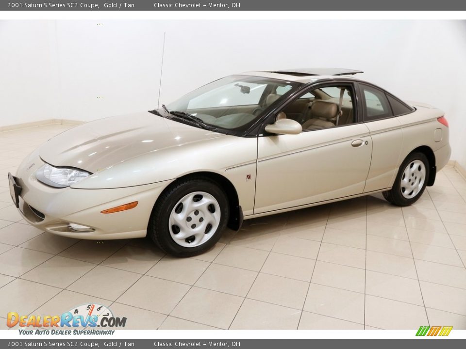 2001 Saturn S Series SC2 Coupe Gold / Tan Photo #3