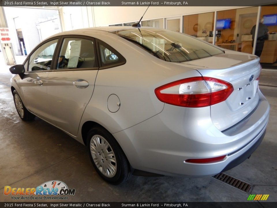 2015 Ford Fiesta S Sedan Ingot Silver Metallic / Charcoal Black Photo #4