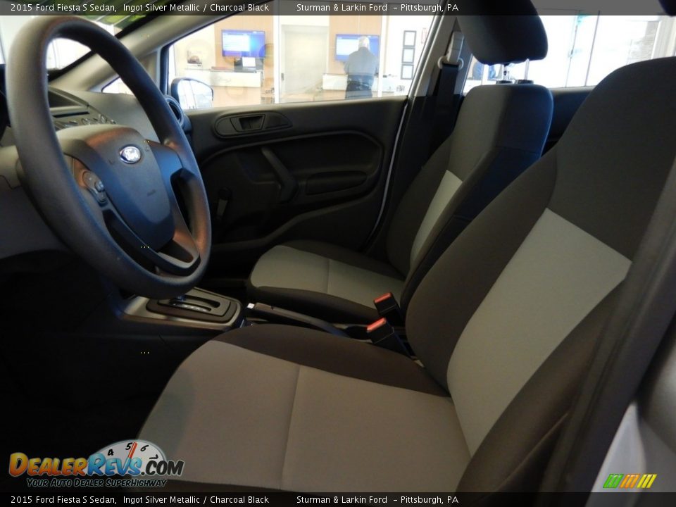 2015 Ford Fiesta S Sedan Ingot Silver Metallic / Charcoal Black Photo #7