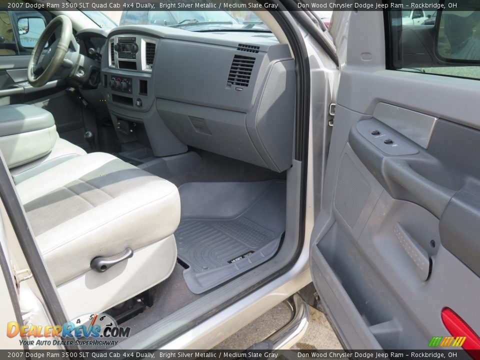 2007 Dodge Ram 3500 SLT Quad Cab 4x4 Dually Bright Silver Metallic / Medium Slate Gray Photo #35