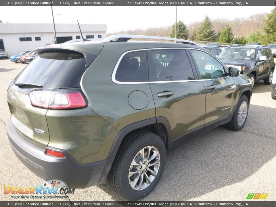 2019 Jeep Cherokee Latitude Plus 4x4 Olive Green Pearl / Black Photo #5