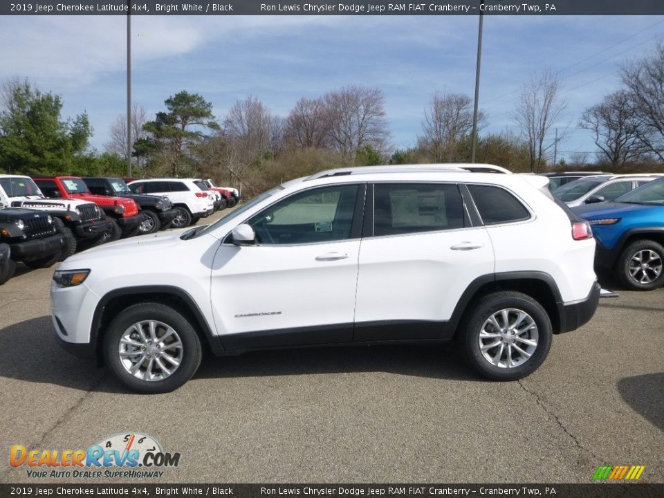 2019 Jeep Cherokee Latitude 4x4 Bright White / Black Photo #2