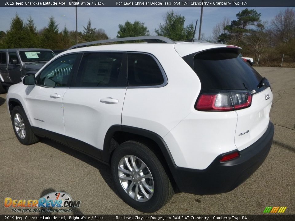 2019 Jeep Cherokee Latitude 4x4 Bright White / Black Photo #3
