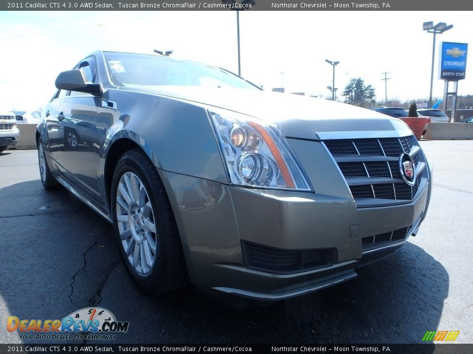 2011 Cadillac CTS 4 3.0 AWD Sedan Tuscan Bronze ChromaFlair / Cashmere/Cocoa Photo #11