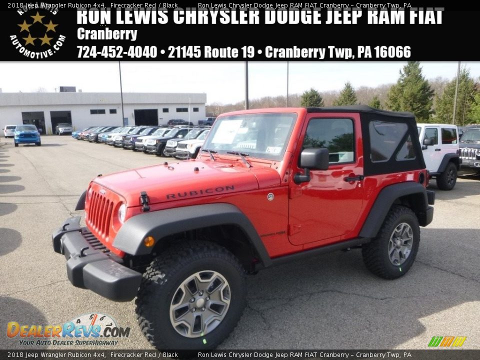 2018 Jeep Wrangler Rubicon 4x4 Firecracker Red / Black Photo #1