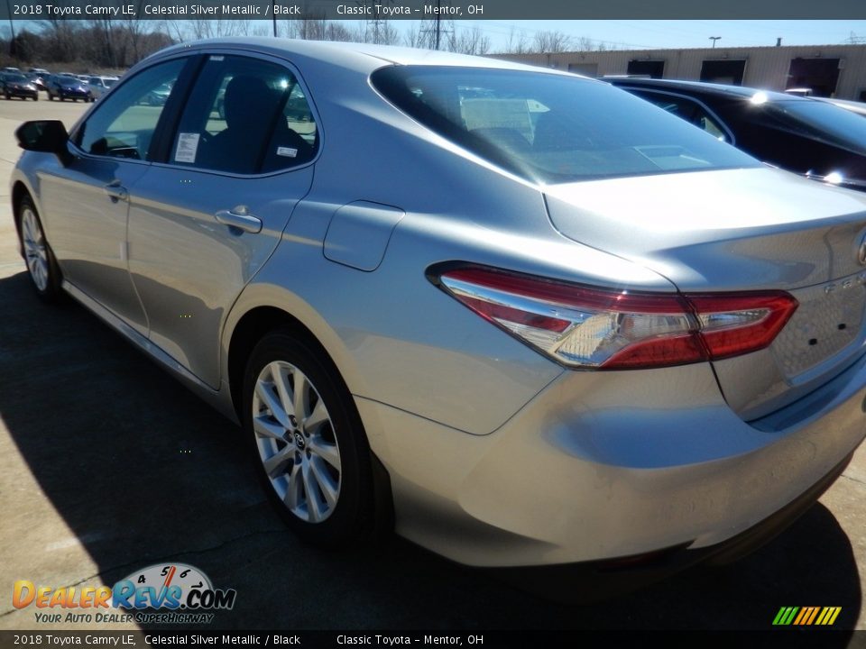 2018 Toyota Camry LE Celestial Silver Metallic / Black Photo #2