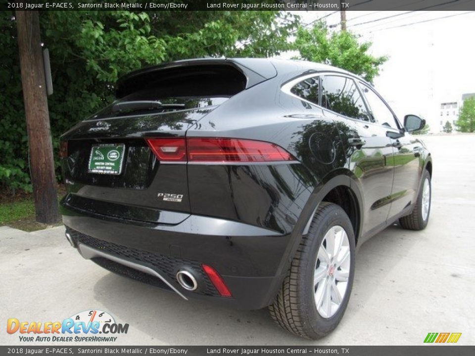 2018 Jaguar E-PACE S Santorini Black Metallic / Ebony/Ebony Photo #7