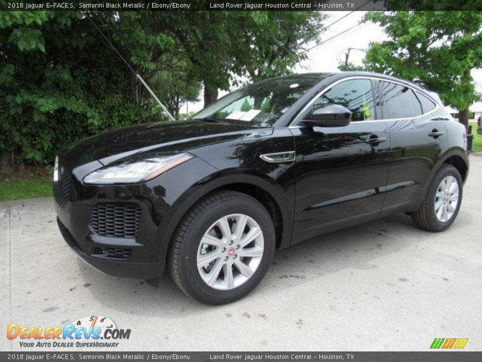 2018 Jaguar E-PACE S Santorini Black Metallic / Ebony/Ebony Photo #10