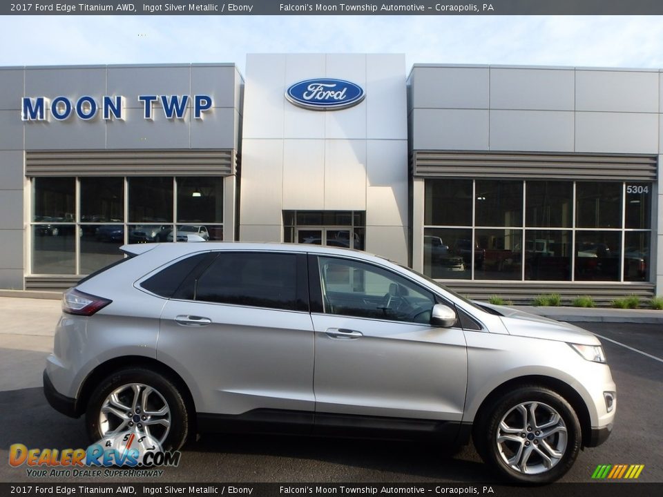 2017 Ford Edge Titanium AWD Ingot Silver Metallic / Ebony Photo #1