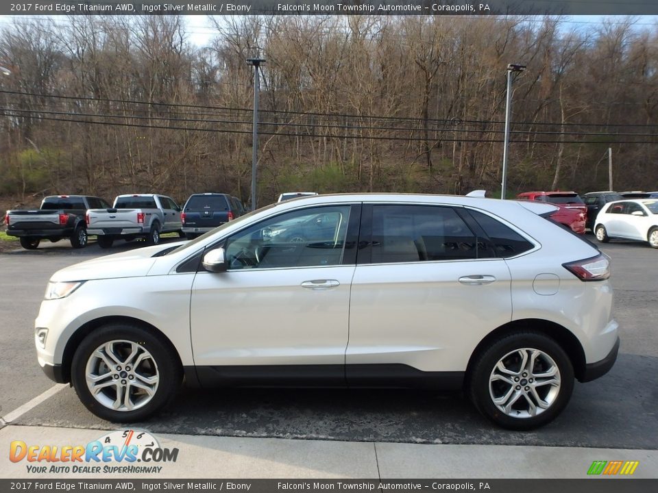 2017 Ford Edge Titanium AWD Ingot Silver Metallic / Ebony Photo #6