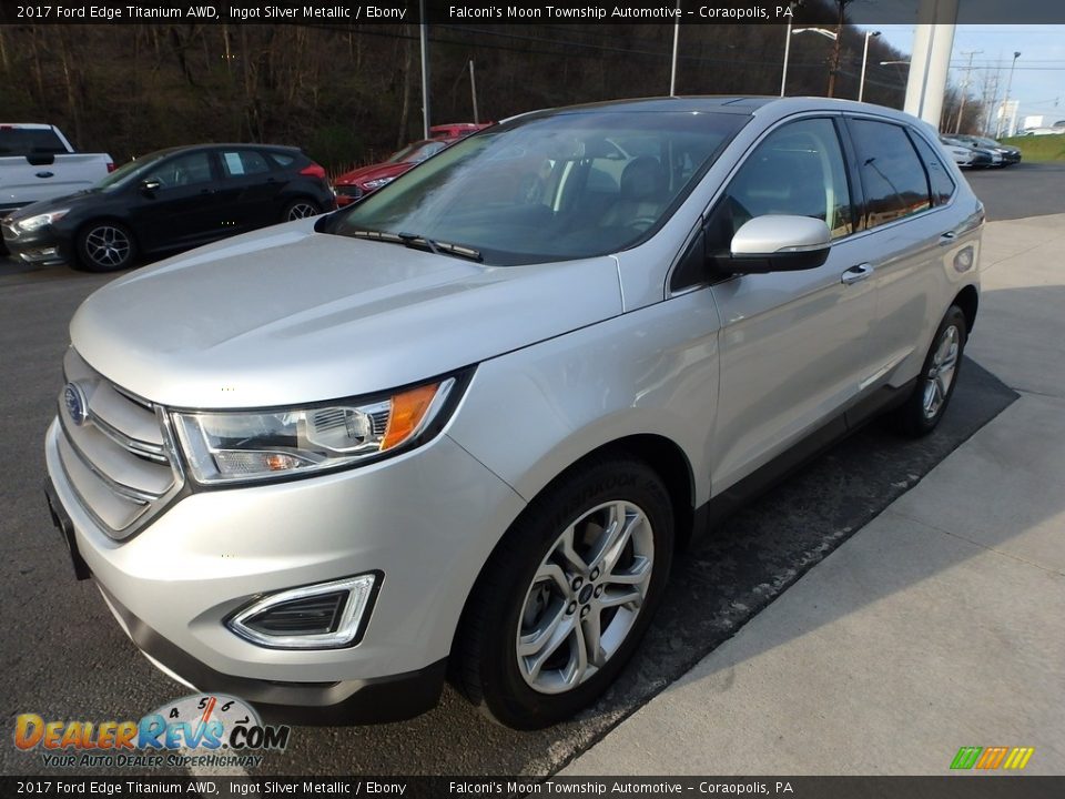2017 Ford Edge Titanium AWD Ingot Silver Metallic / Ebony Photo #7