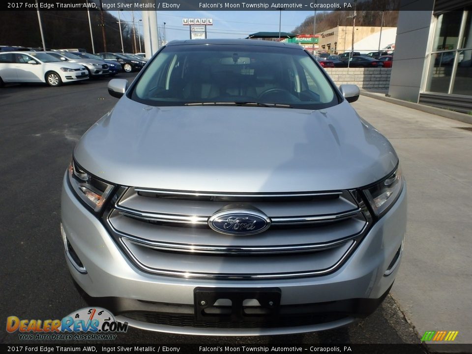 2017 Ford Edge Titanium AWD Ingot Silver Metallic / Ebony Photo #8