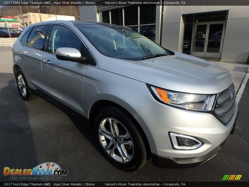 2017 Ford Edge Titanium AWD Ingot Silver Metallic / Ebony Photo #9
