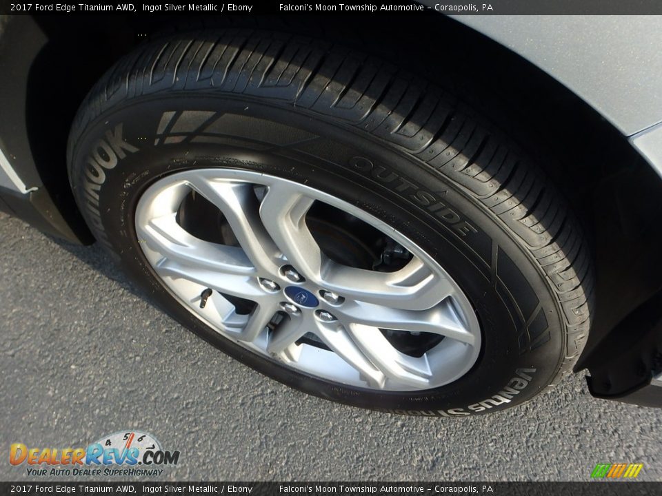 2017 Ford Edge Titanium AWD Ingot Silver Metallic / Ebony Photo #10