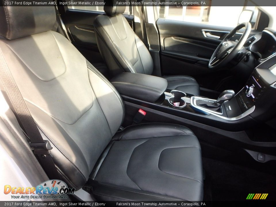 2017 Ford Edge Titanium AWD Ingot Silver Metallic / Ebony Photo #11