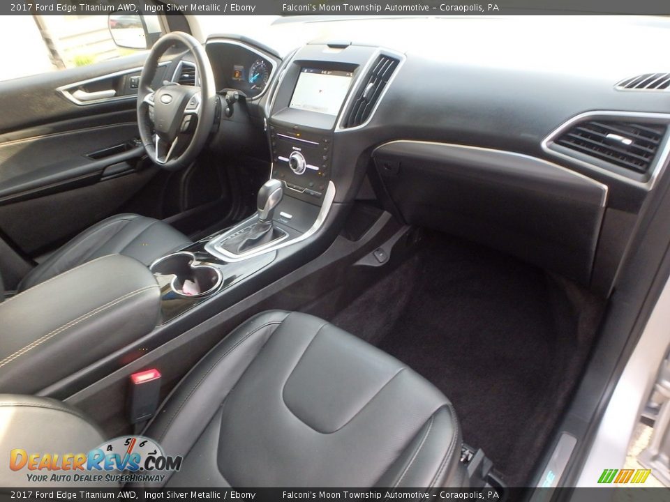 2017 Ford Edge Titanium AWD Ingot Silver Metallic / Ebony Photo #12