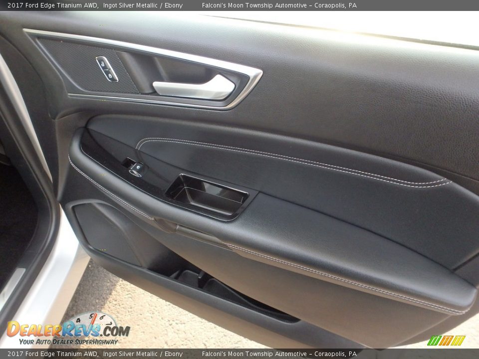 2017 Ford Edge Titanium AWD Ingot Silver Metallic / Ebony Photo #13