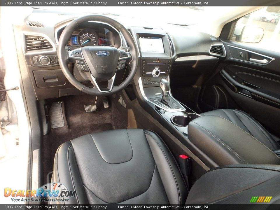2017 Ford Edge Titanium AWD Ingot Silver Metallic / Ebony Photo #17