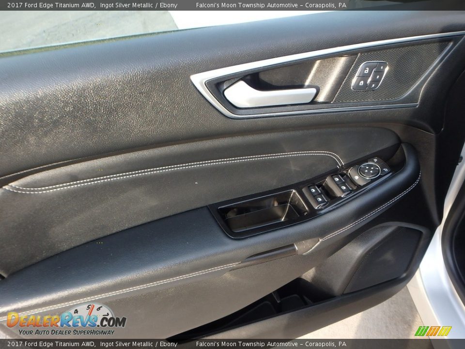 2017 Ford Edge Titanium AWD Ingot Silver Metallic / Ebony Photo #18