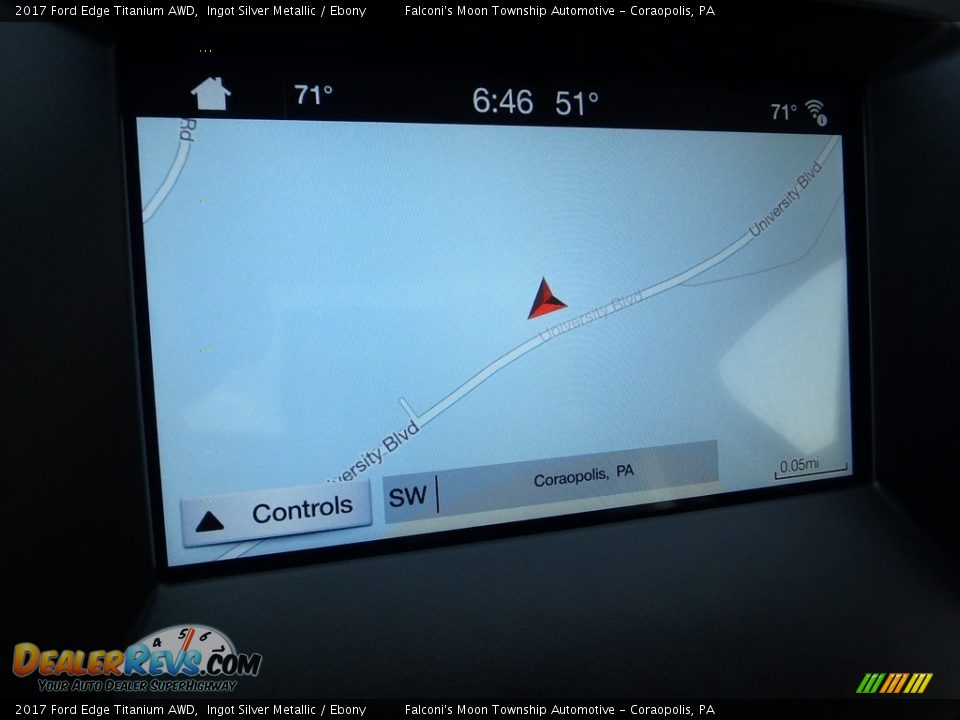 2017 Ford Edge Titanium AWD Ingot Silver Metallic / Ebony Photo #21