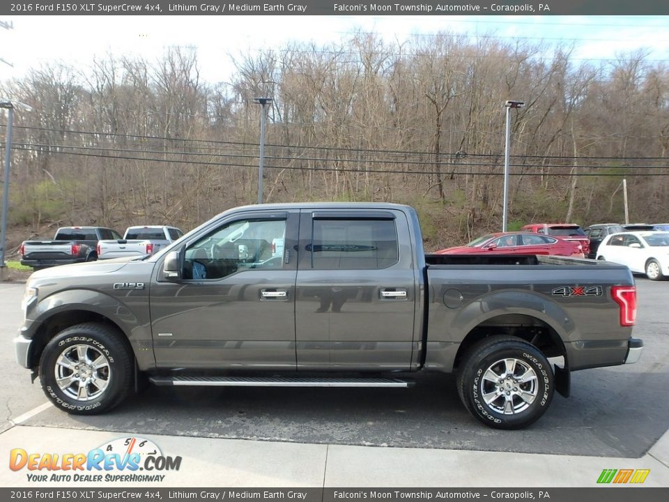2016 Ford F150 XLT SuperCrew 4x4 Lithium Gray / Medium Earth Gray Photo #5