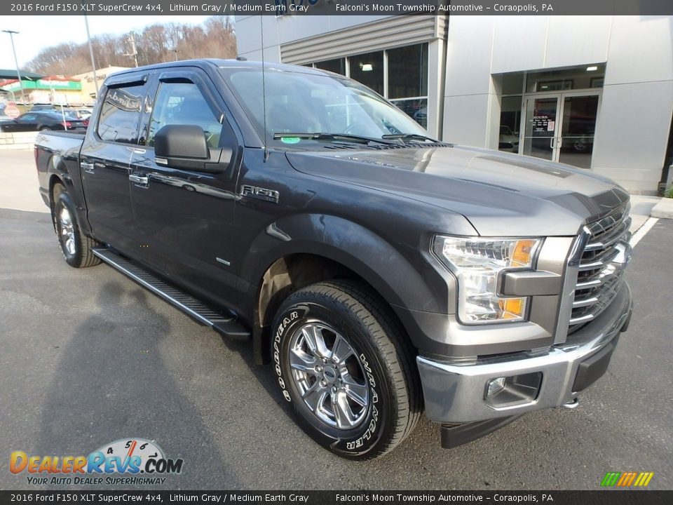 2016 Ford F150 XLT SuperCrew 4x4 Lithium Gray / Medium Earth Gray Photo #8