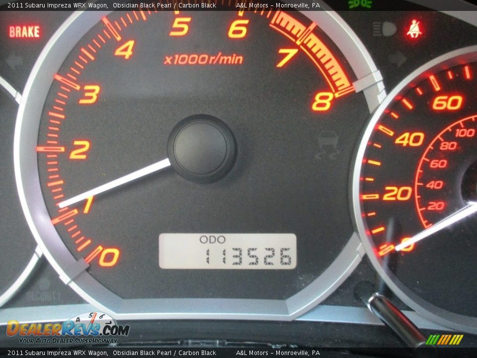 2011 Subaru Impreza WRX Wagon Obsidian Black Pearl / Carbon Black Photo #20