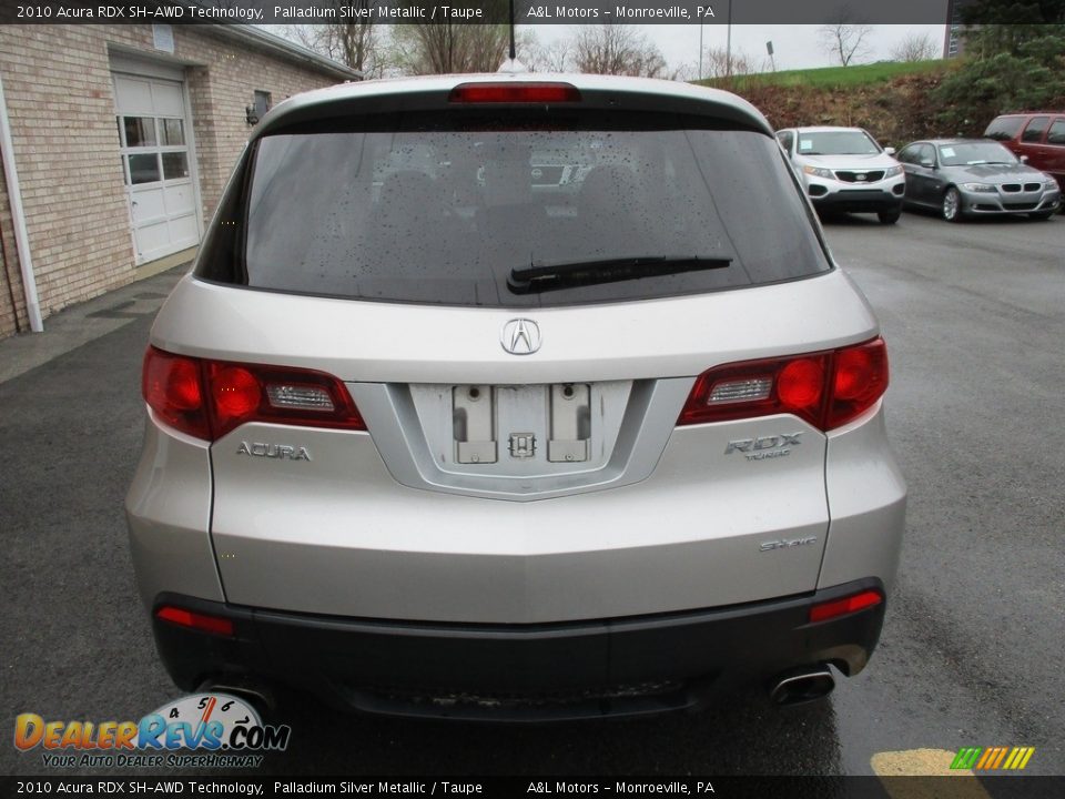 2010 Acura RDX SH-AWD Technology Palladium Silver Metallic / Taupe Photo #4