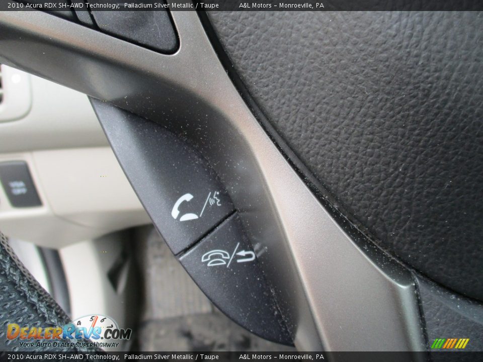 2010 Acura RDX SH-AWD Technology Palladium Silver Metallic / Taupe Photo #16
