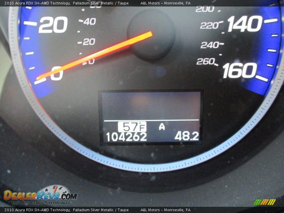 2010 Acura RDX SH-AWD Technology Palladium Silver Metallic / Taupe Photo #20