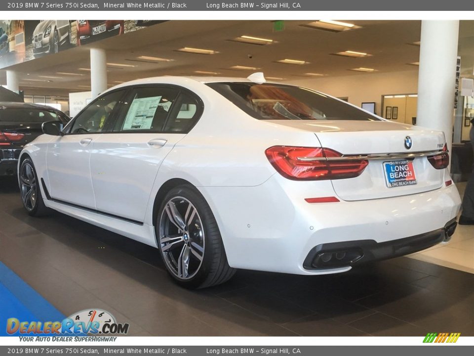 2019 BMW 7 Series 750i Sedan Mineral White Metallic / Black Photo #3