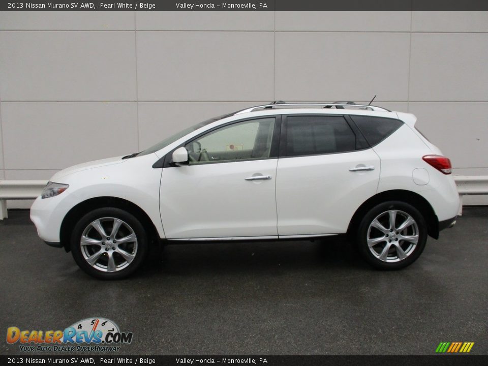 2013 Nissan Murano SV AWD Pearl White / Beige Photo #2