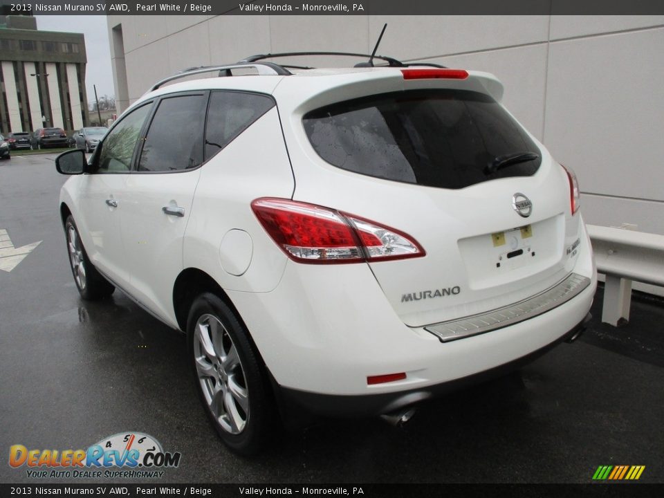 2013 Nissan Murano SV AWD Pearl White / Beige Photo #3
