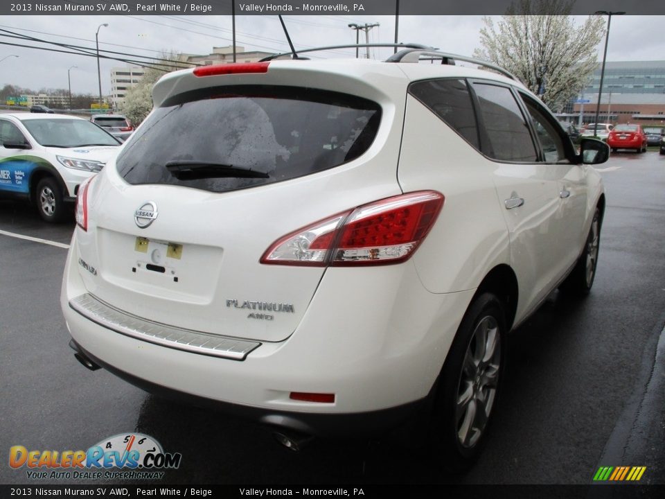 2013 Nissan Murano SV AWD Pearl White / Beige Photo #5